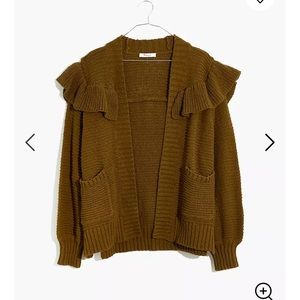 Madewell Ruffle Cardigan Sweater
